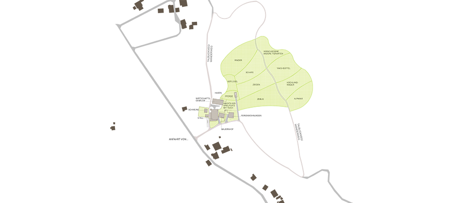 Mappa del parco faunistico